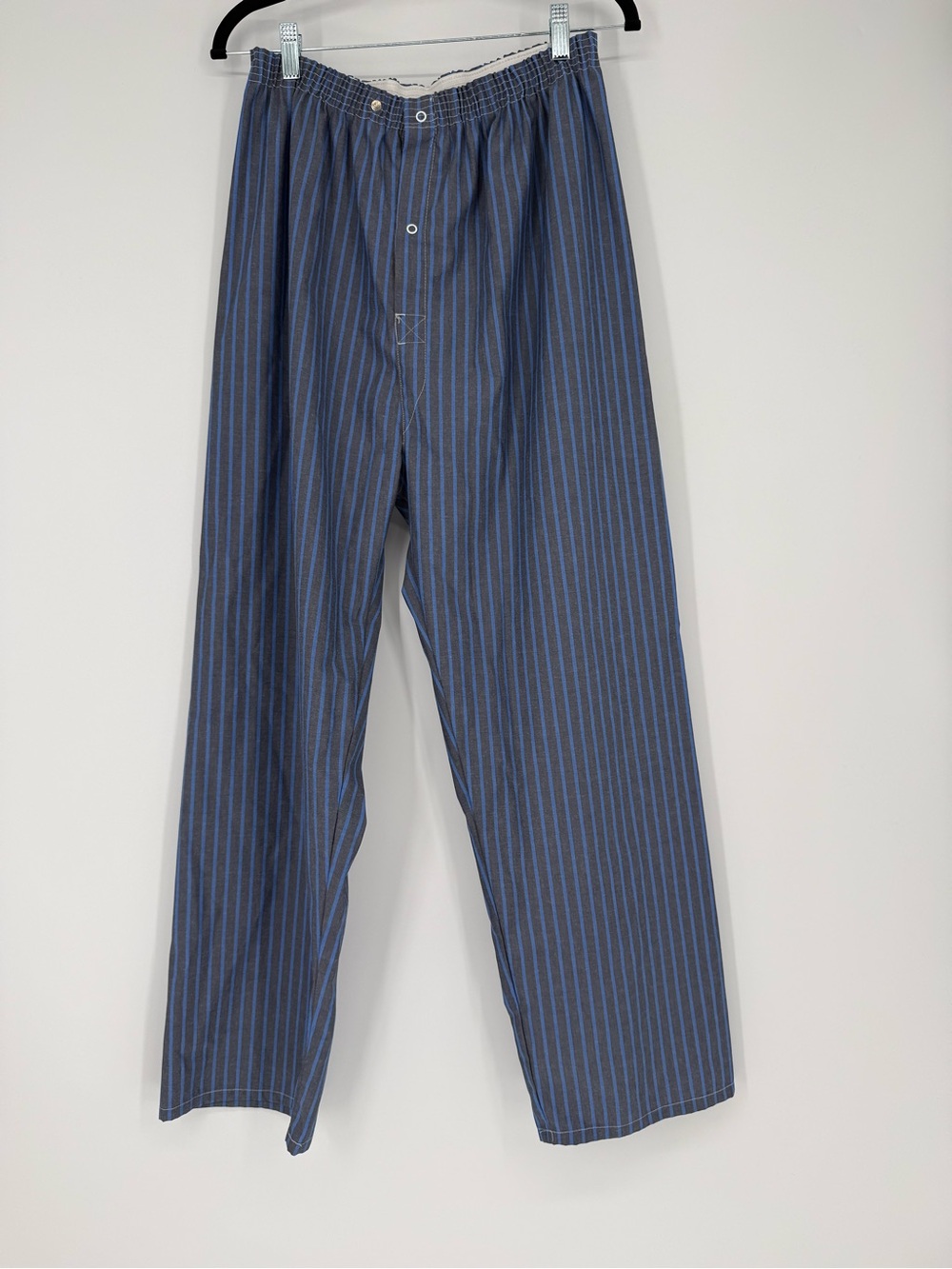 VTG Men's Blue & Gray Pinstripe Lounge Pants sz Medium
